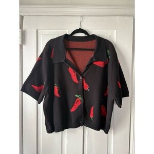 Cider Button Front Sweater 4XL